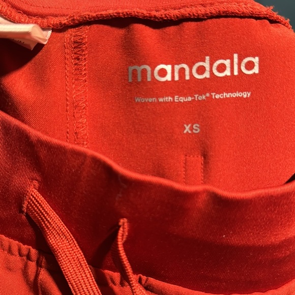 Mandala XS Tall high waisted jogger style scrub bottoms in Rust - Picture 3 of 4